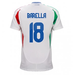 Italien Nicolo Barella #18 Bortatröja EM 2024 Kortärmad